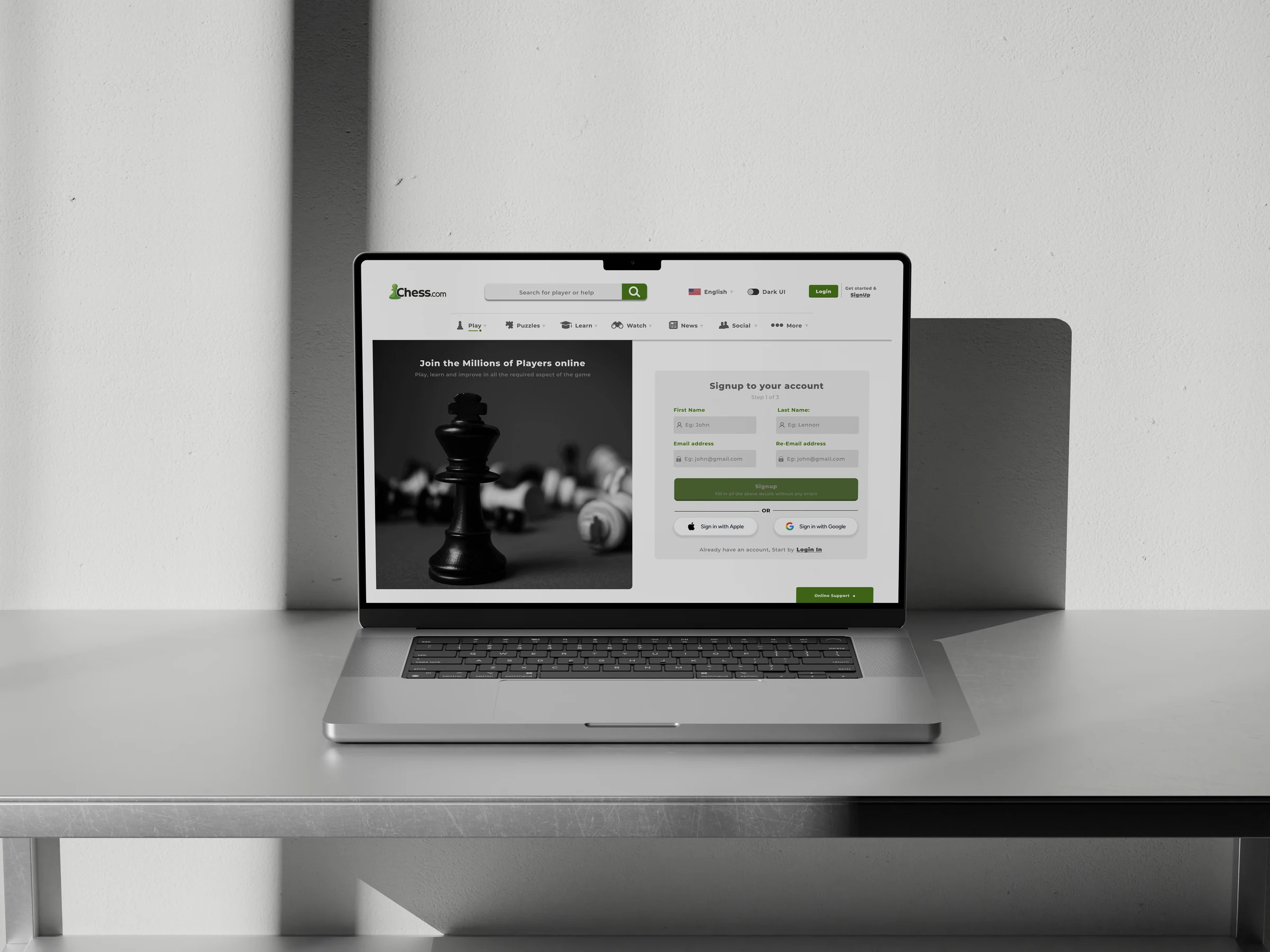 Chess.com onboarding project preview